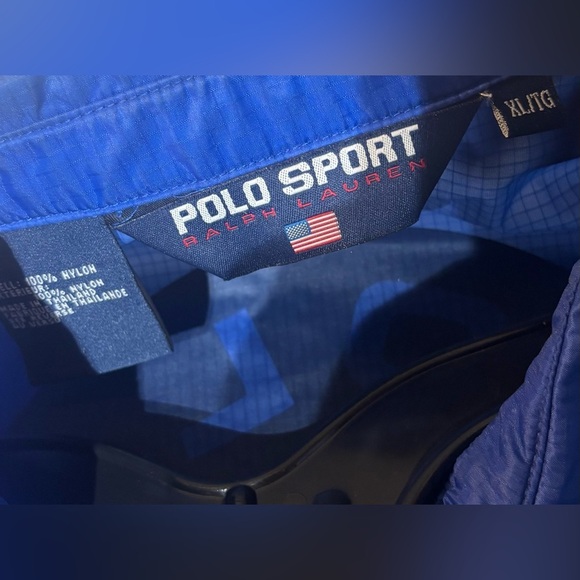 Vintage 90’s Polo Sport Ralph Lauren Blue Rain Windbreaker Jacket Men‘s XL EUC - Picture 7 of 7